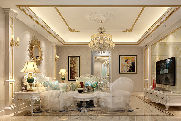 沈陽-中海尚城176平「歐式風格」裝修案例圖