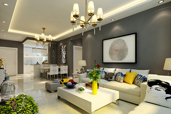 沈陽-郡原小石城93平「現(xiàn)代」裝修設(shè)計風(fēng)格案例