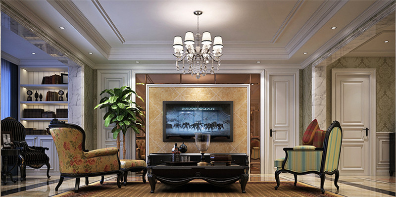 果嶺公館中式風格實景裝修案例(二)