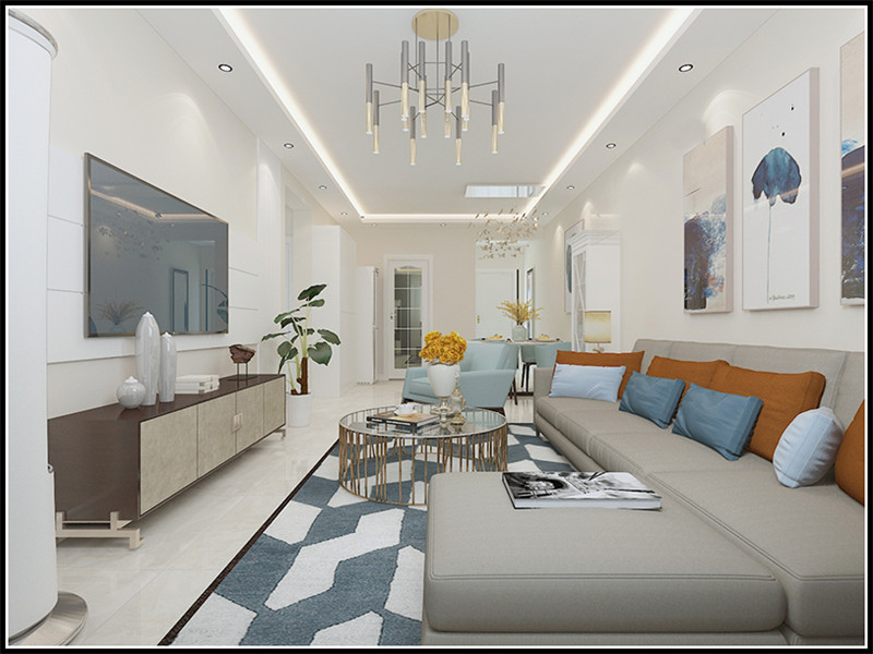 時代城117平「平黑白灰風格」裝修實景圖(四)