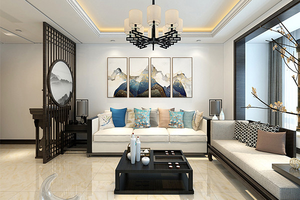 沈陽-玉祥明居118平「新中式」風格裝修案例圖