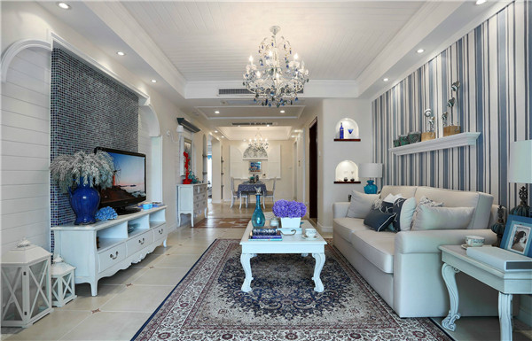 沈陽裝修公司90平米兩室「地中海」裝修風(fēng)格案例圖