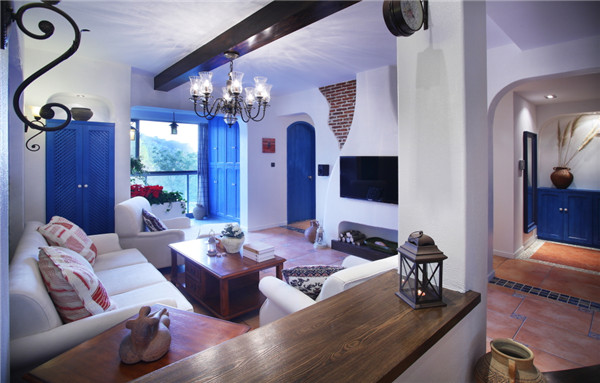 沈陽(yáng)裝修公司85平米兩室「地中海」裝修風(fēng)格案例圖