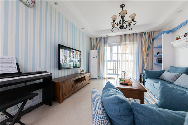 沈陽裝修90平米兩室「地中海」裝修風格案例圖