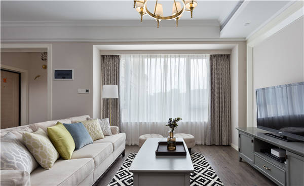 沈陽-萬達公館110平「美式風格」裝修設計風格案例