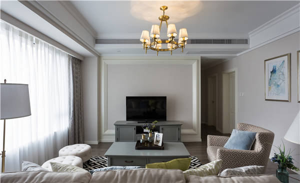 沈陽-萬達公館110平「美式風格」裝修設計風格案例