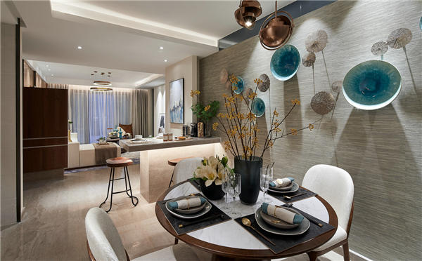 沈陽-尚景新世界156平「輕奢風格」裝修設計案例圖